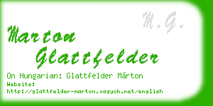 marton glattfelder business card